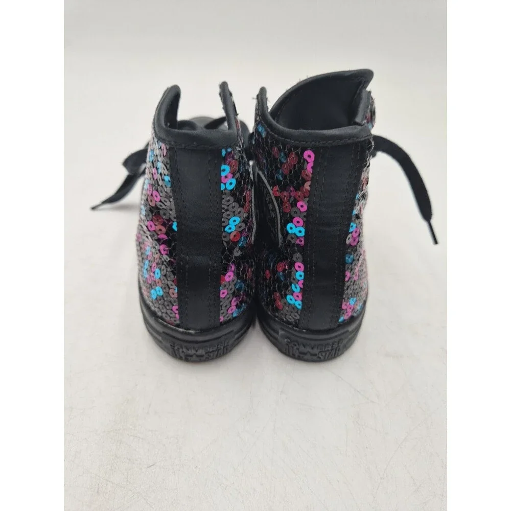 Converse Womens Sneakers Multicolor Blue Geometric High Top Lace Up Sequins 6 M